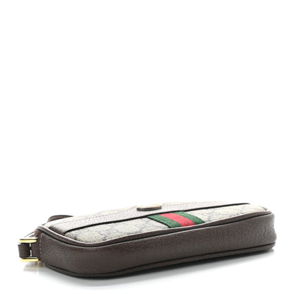 Gucci GG Supreme Monogram Ophidia Phone Case Wristlet Brown 4 of 7