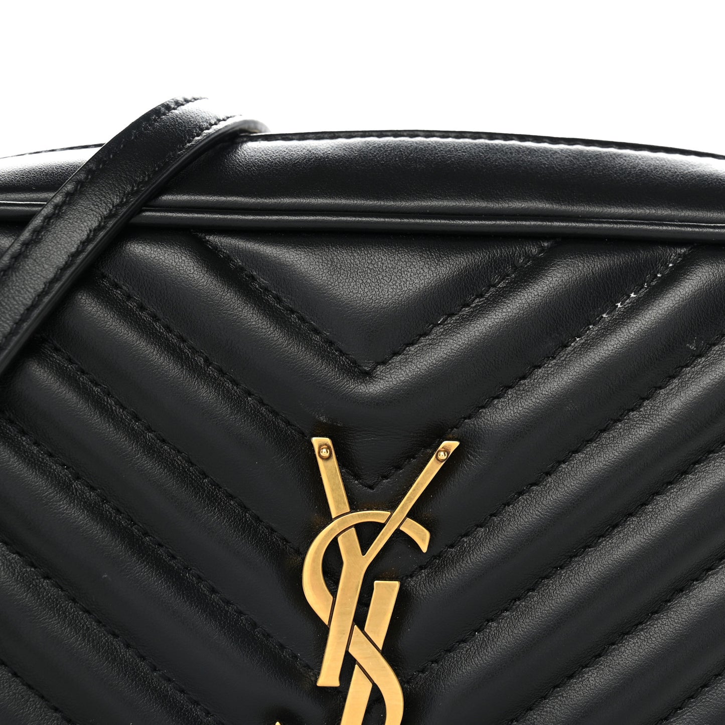 Calfskin Matelasse Monogram Lou Camera Bag Black