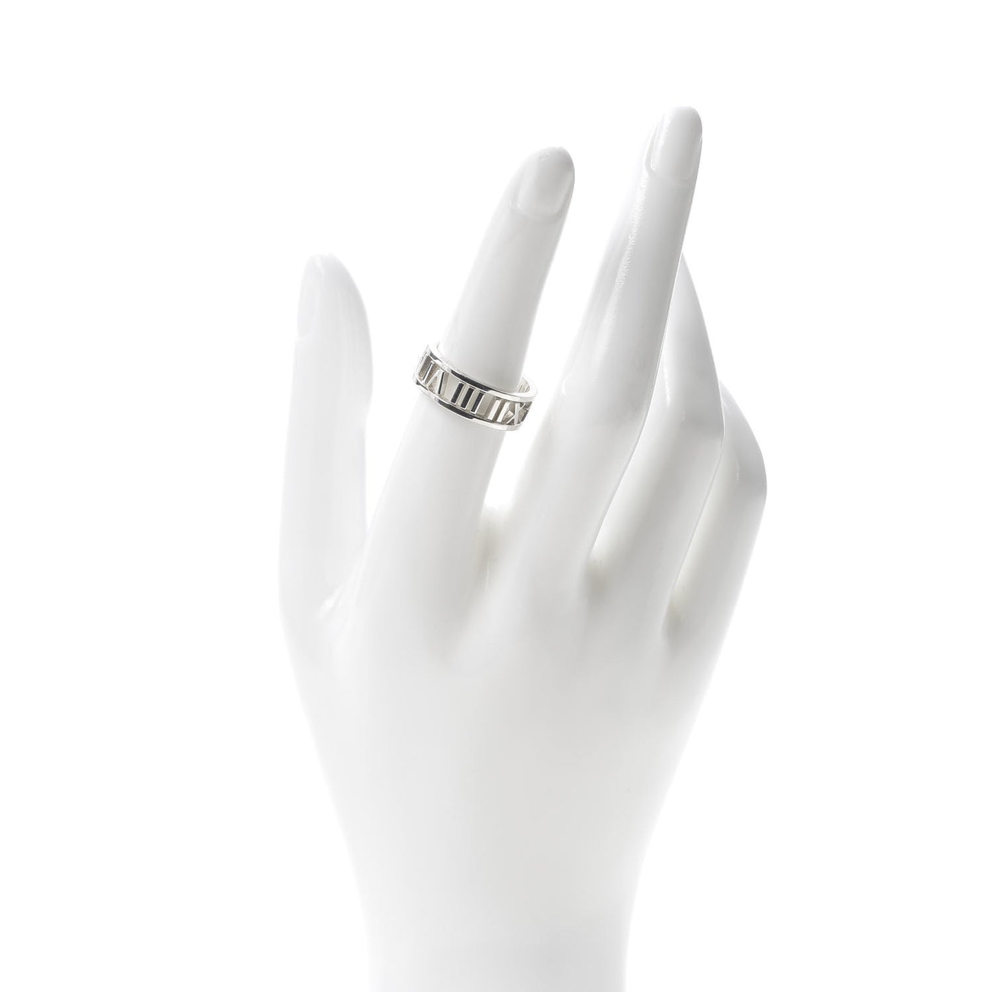 Sterling Silver Wide Atlas Open Ring 54 6.75