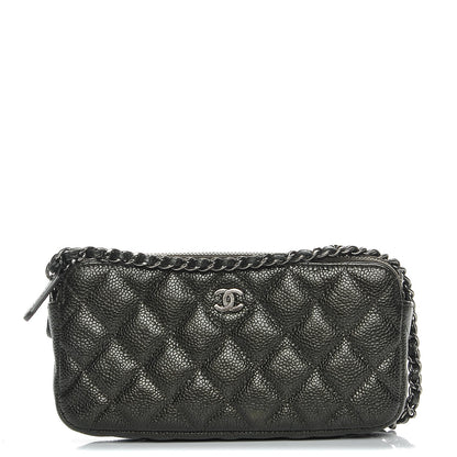 Chanel Caviar Quilted Small Clutch With Chain Dark Charcoal 1 of 12
