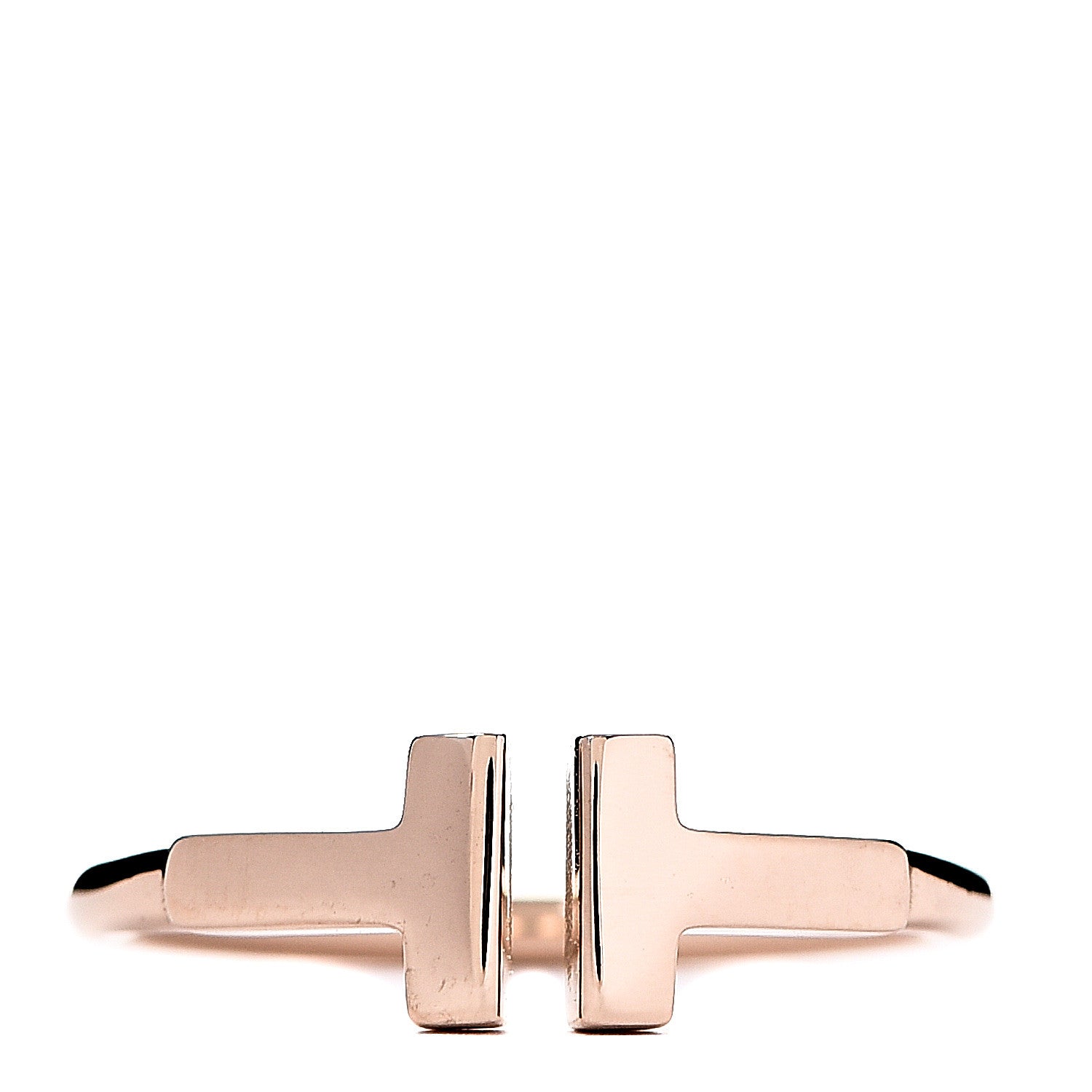 Tiffany 18K Rose Gold T Wire Ring 48 4.5 1 of 4