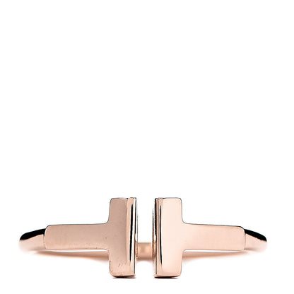 Tiffany 18K Rose Gold T Wire Ring 48 4.5 1 of 4