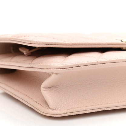 Chanel Caviar Quilted Wallet On Chain WOC Light Pink 9 of 11