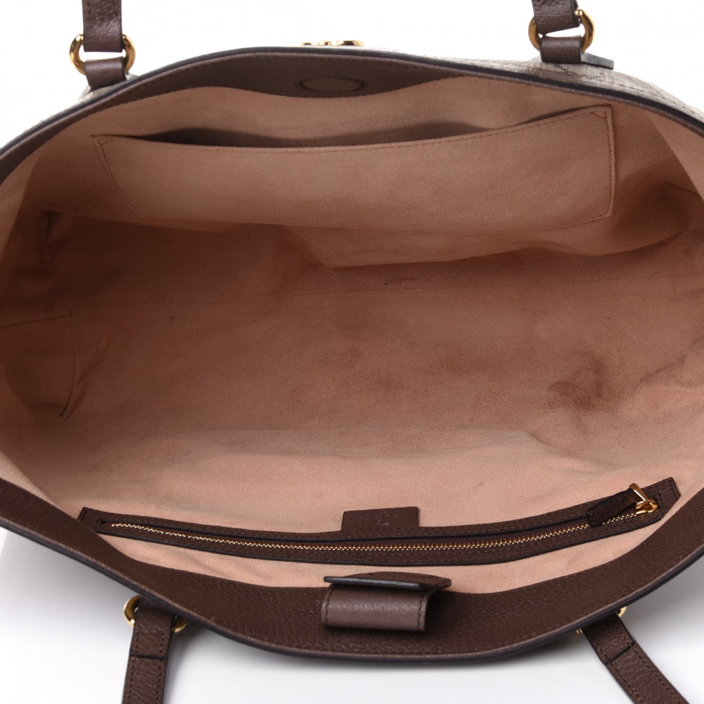GG Supreme Monogram Medium Ophidia Shopping Tote Brown