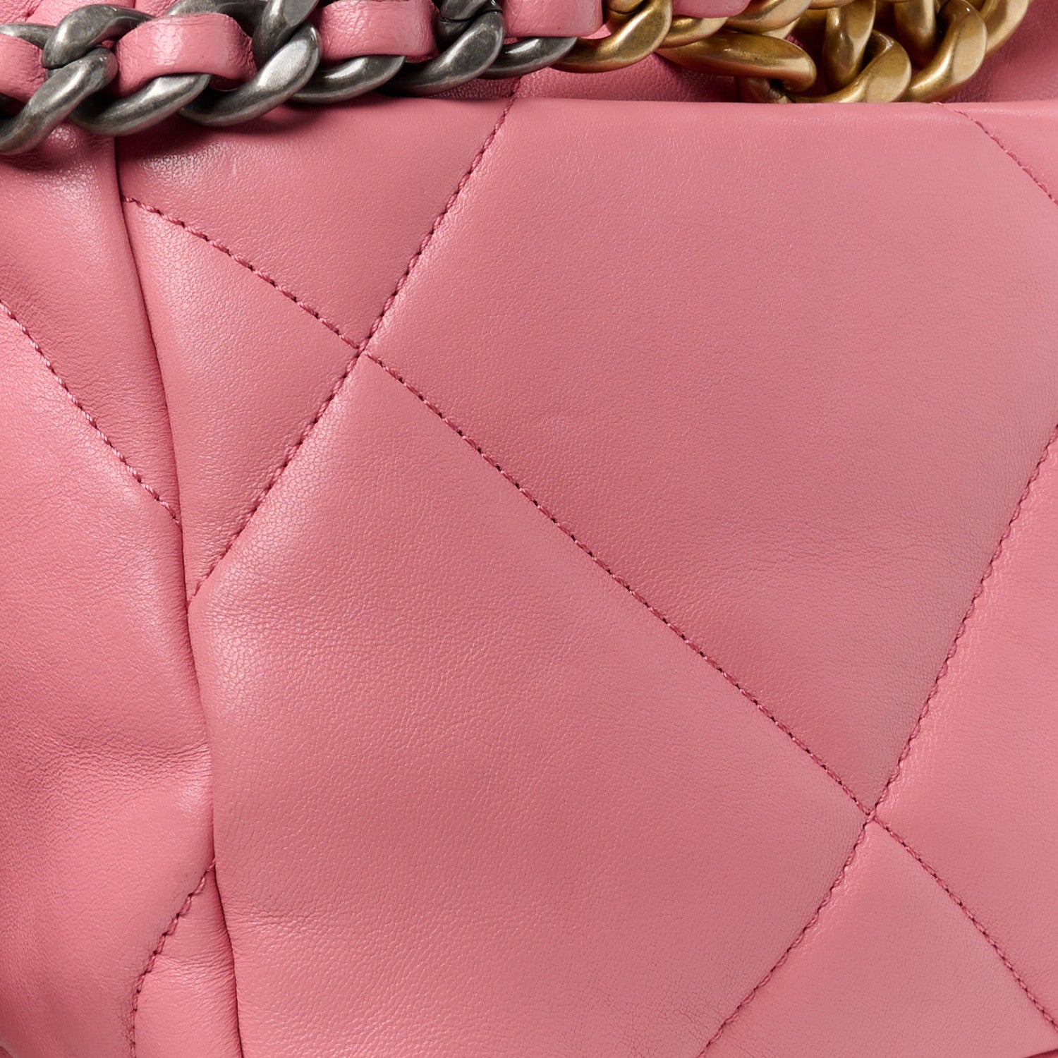 Chanel Lambskin Quilted Medium Chanel 19 Flap Dark Pink 14 of 15