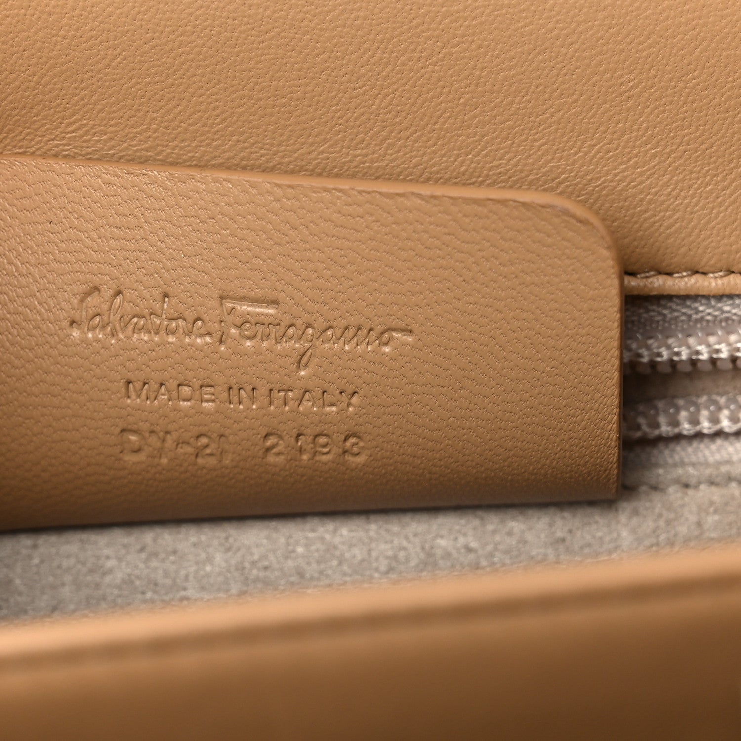 Salvatore Ferragamo Brushed Off Calfskin Iconic Top Handle Bag Camel 7 of 11