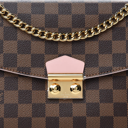 Louis Vuitton Damier Ebene Caissa Clutch Rose Ballerine 11 of 11