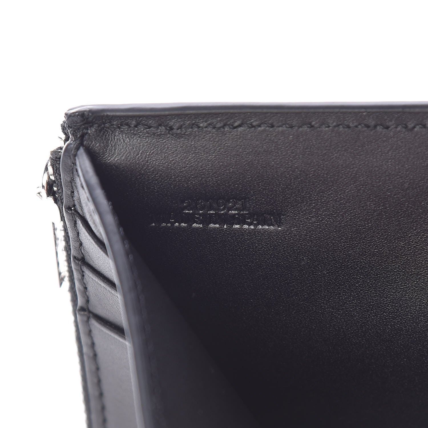 Loewe Calfskin Embossed Repeat Small Vertical Wallet Black Multicolor 7 of 8