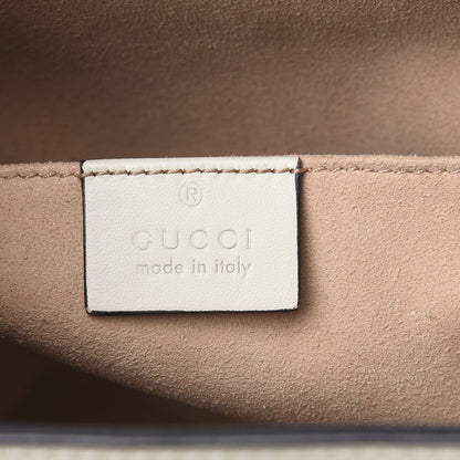 Gucci GG Supreme Monogram Moon Calfskin Small Padlock Tote Beige Ebony Mystic White 5 of 12