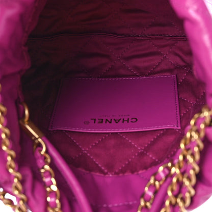 Chanel Shiny Calfskin Quilted Mini Chanel 22 Purple 5 of 10