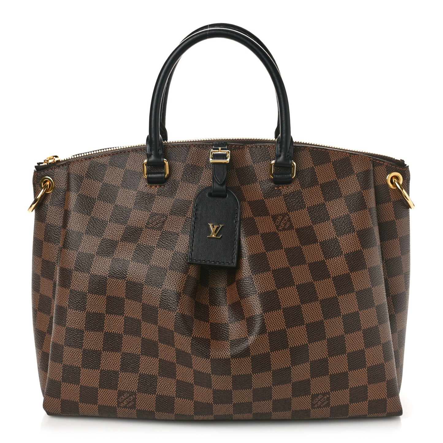 LOUIS VUITTON Damier Ebene Odeon Tote MM Black