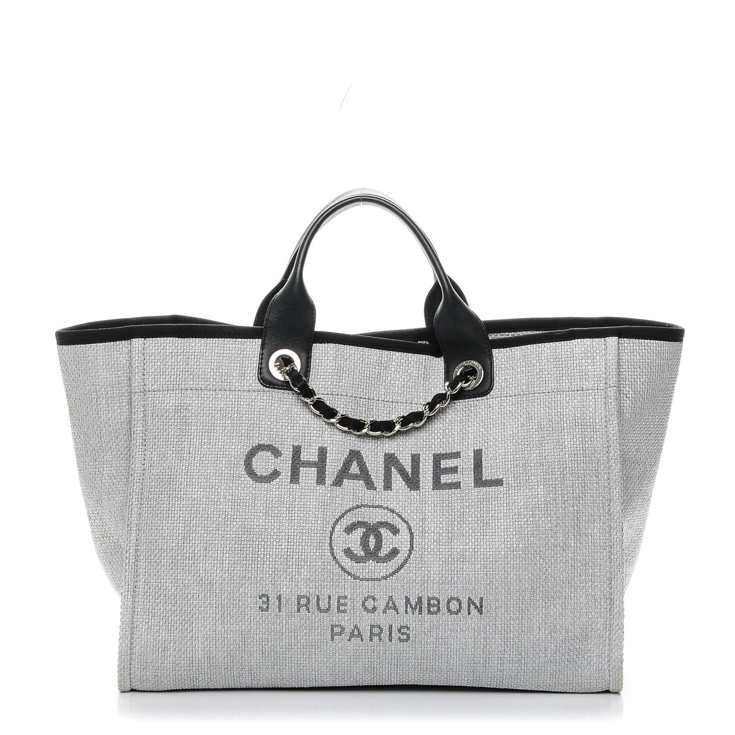 Canvas Large Deauville Tote Grey