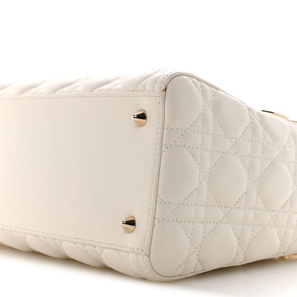 Christian Dior Lambskin Cannage Medium Lady Dior White 10 of 10
