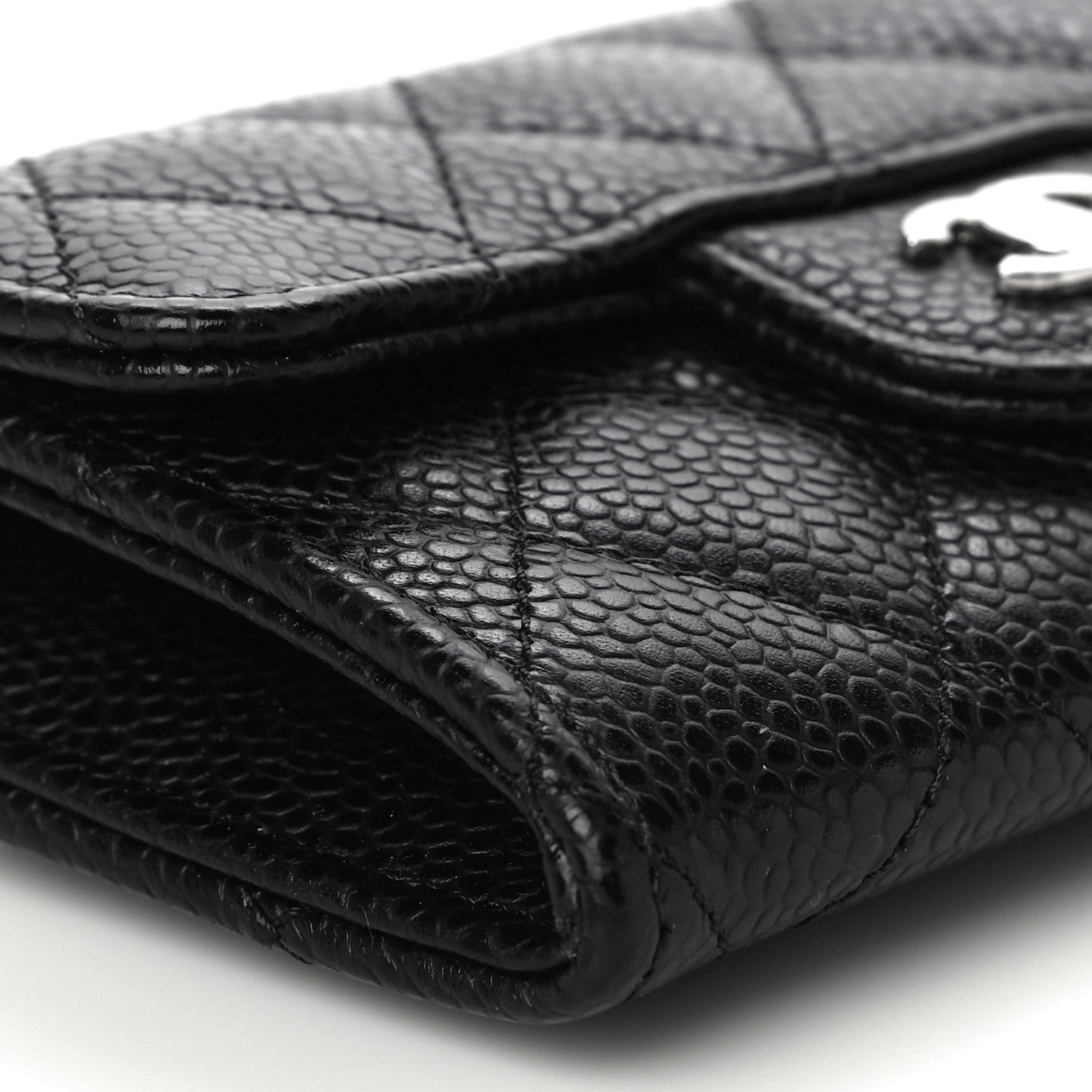 Chanel Caviar Quilted Flap Card Holder Wallet Black 10 of 11