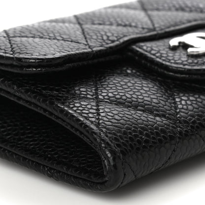 Chanel Caviar Quilted Flap Card Holder Wallet Black 10 of 11