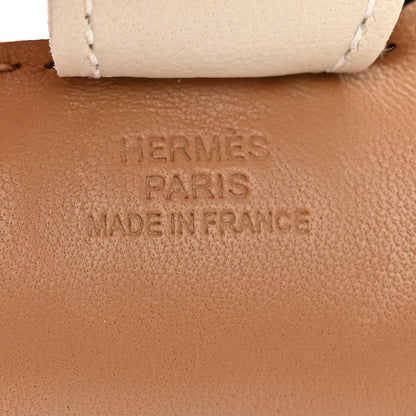 Hermes Milo Lambskin Grigri Rodeo Bag Charm PM Chai Black Craie 3 of 4