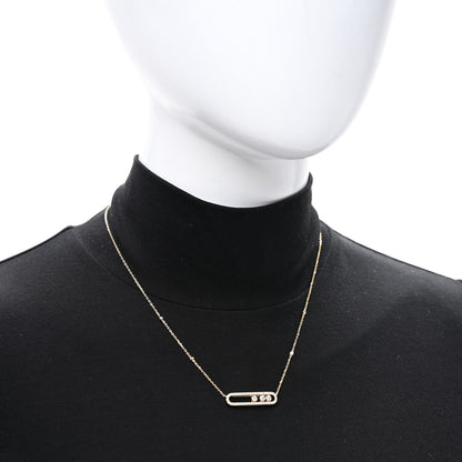 Messika 18K Yellow Gold Diamond Large Move Classic Pave Necklace 2 of 5