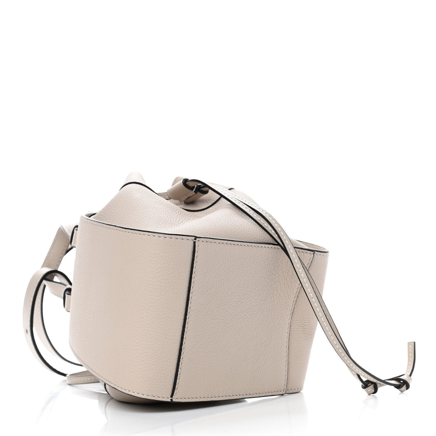 Grained Calfskin Mini Hammock Shoulder Bag Soft Soft White