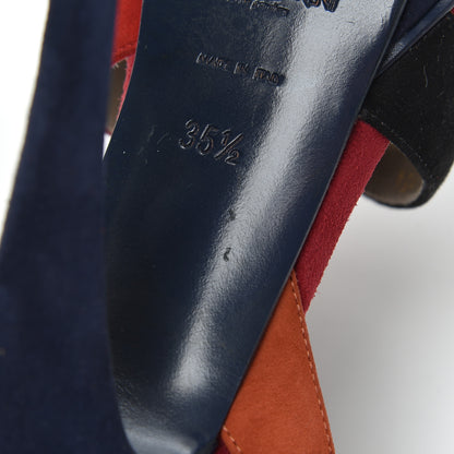Saint Laurent Suede Tribute 105 Platform Sandals 35.5 Pacific 13 of 16