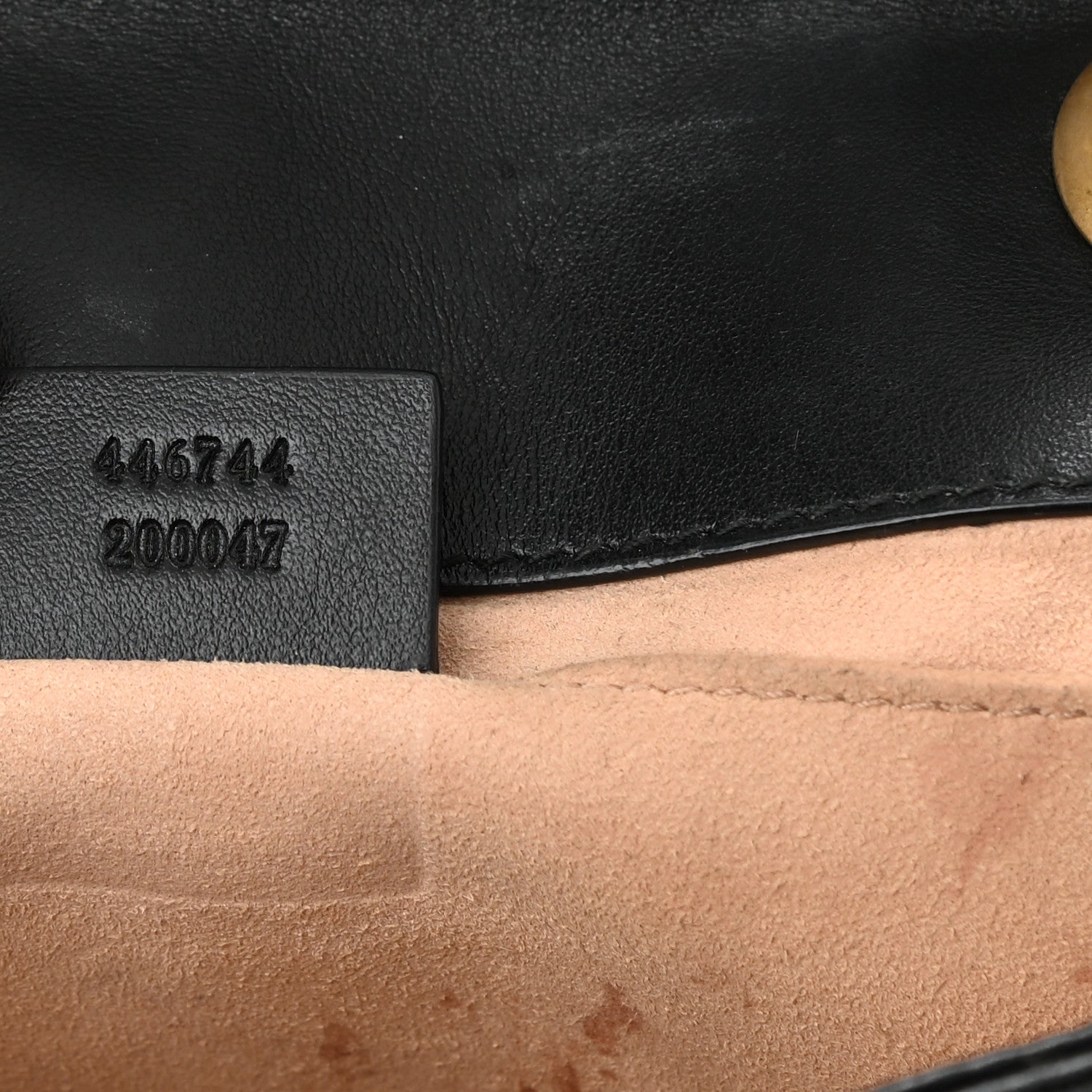 Gucci Calfskin Matelasse Mini GG Marmont Shoulder Bag Black 7 of 9