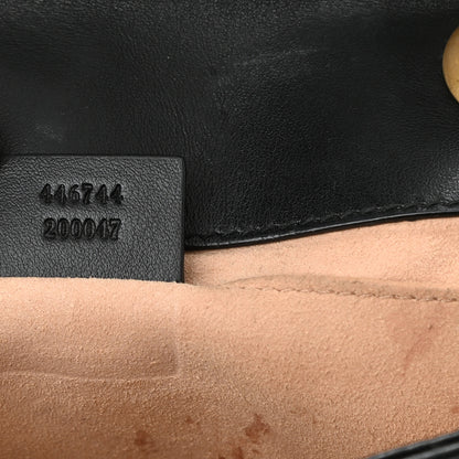 Gucci Calfskin Matelasse Mini GG Marmont Shoulder Bag Black 7 of 9