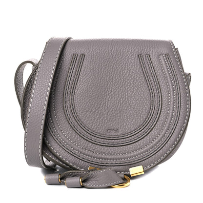 Chloe Calfskin Mini Marcie Round Crossbody Bag Cashmere Grey 1 of 13