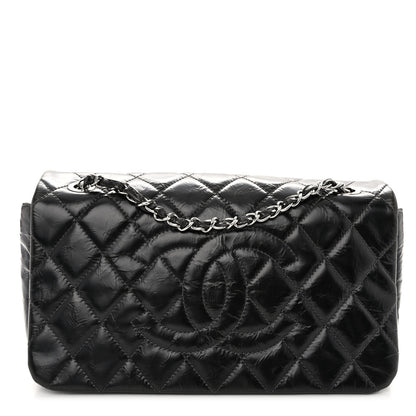Chanel Glazed Calfskin Quilted CC Single Flap Black 1 of 10