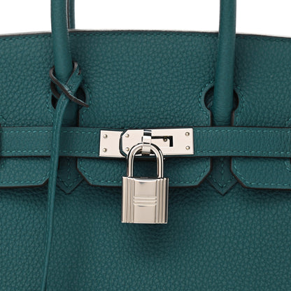 Hermes Togo Verso Birkin 25 Vert Bosphore Bleu Ocean 31 of 32