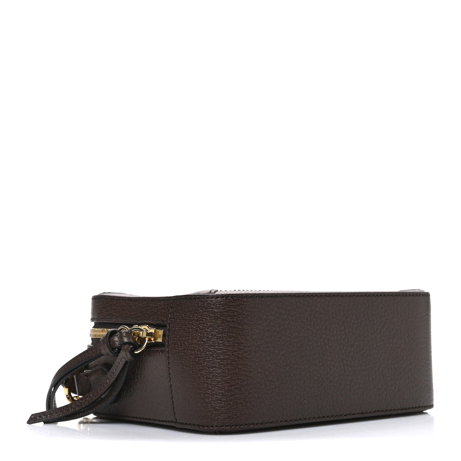 Gucci Canvas Textured Calfskin Web Mini Ophidia Top Handle Shoulder Bag Easy Yellow Dark Brown 4 of 10
