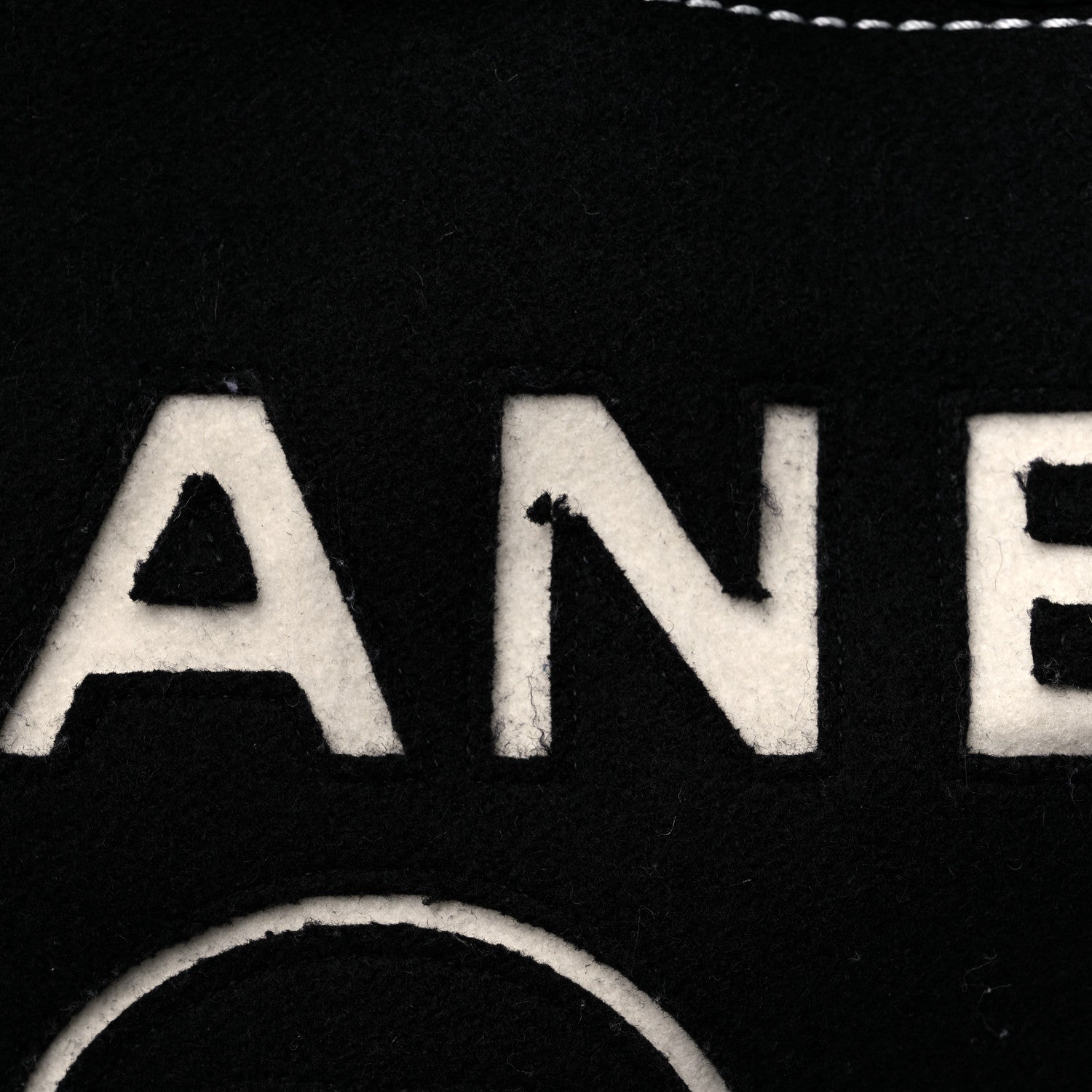 Chanel Wool Felt Calfskin Large Deauville Tote Black White 14 of 14