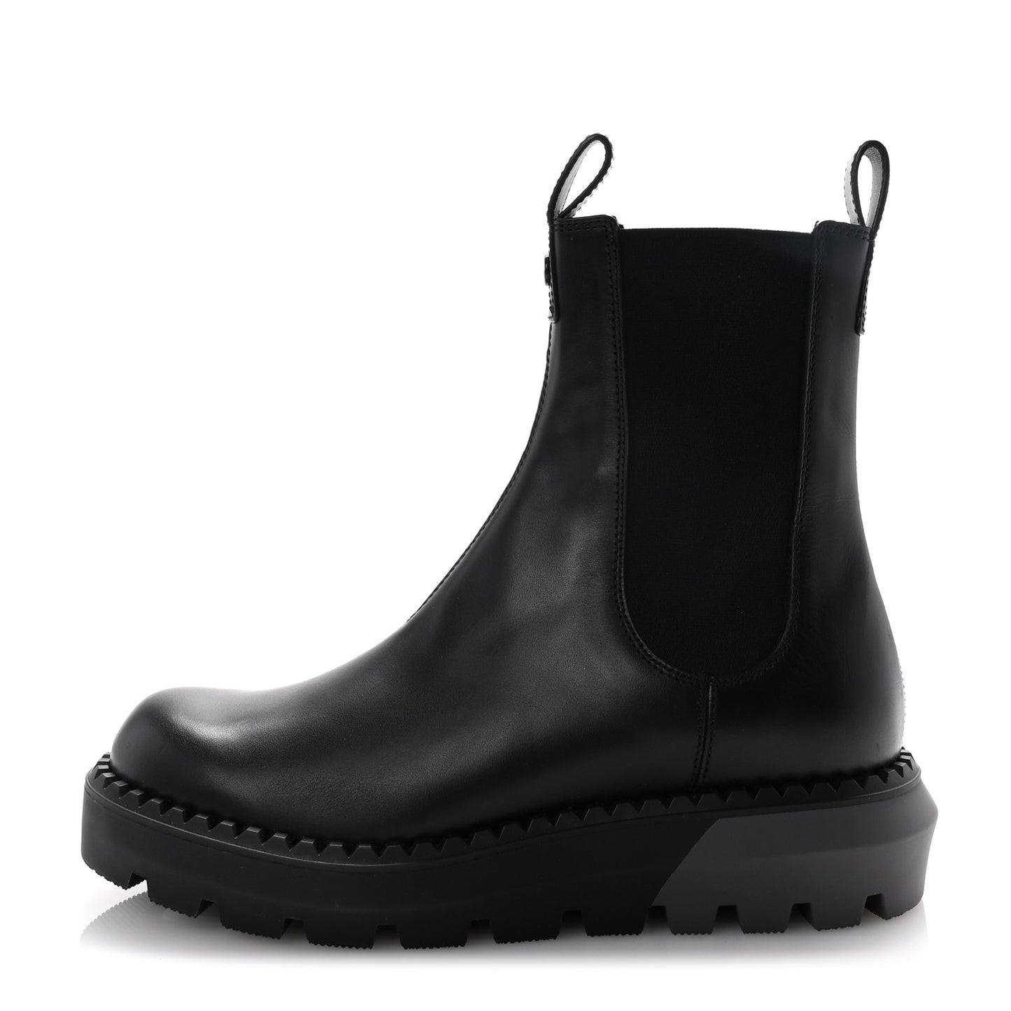 Sierra Calfskin Double Stretch Rib Mens Chelsea Boots 8.5 Black