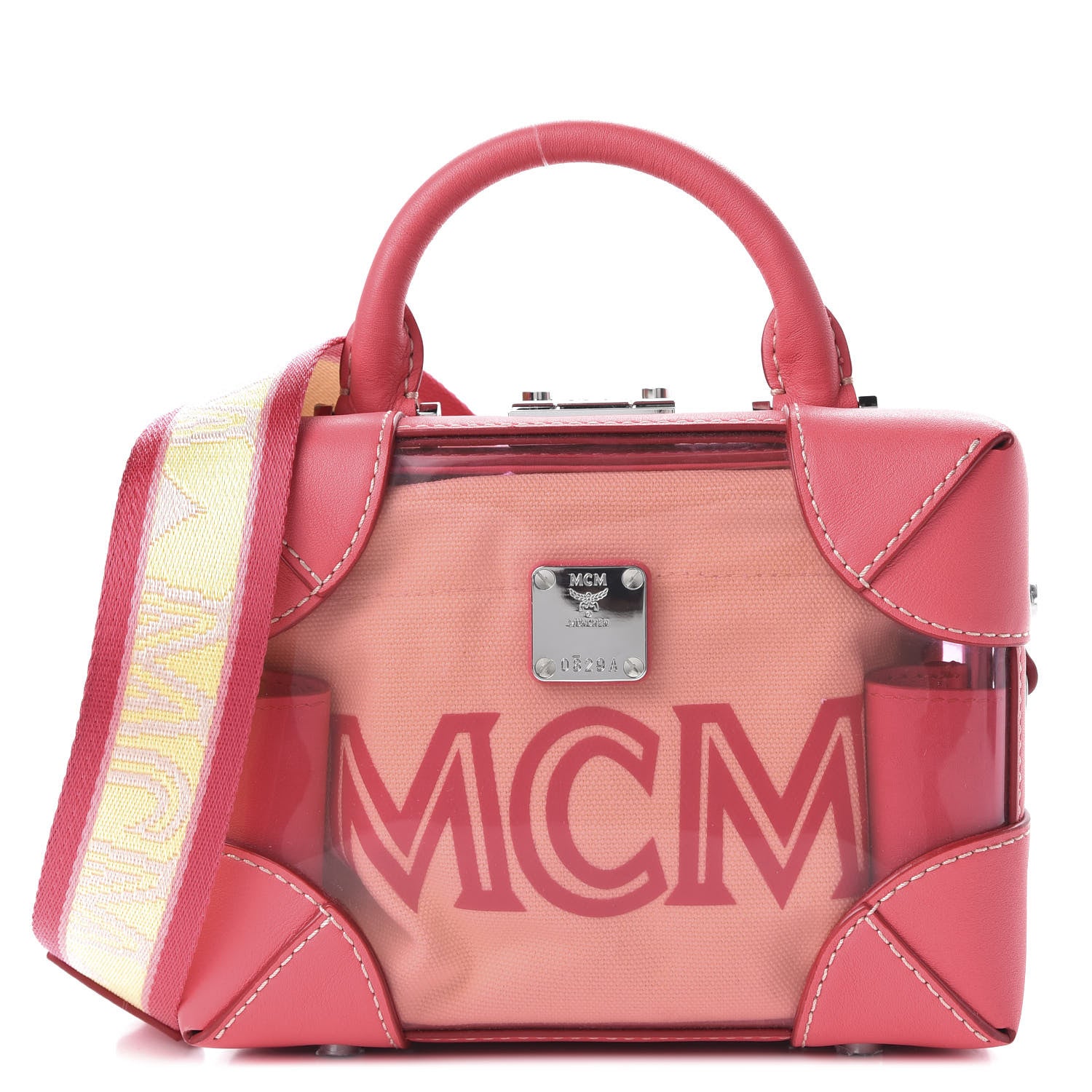 MCM Transparent Small E/W Soft Berlin Crossbody Hologram Teaberry 1 of 10