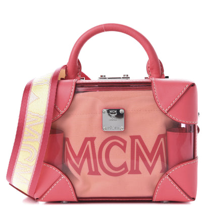 MCM Transparent Small E/W Soft Berlin Crossbody Hologram Teaberry 1 of 10
