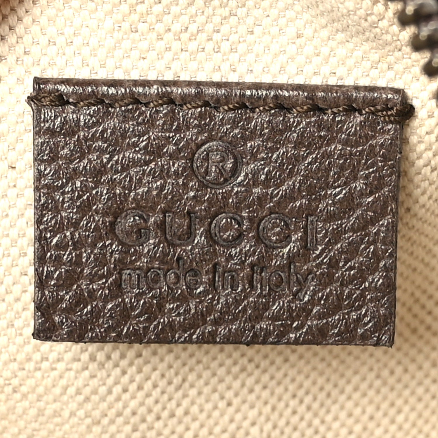 Gucci GG Supreme Monogram Textured Dollar Calfskin Web Mini Ophidia Basketball Shaped Shoulder Bag Beige Ebony New Acero 6 of 9