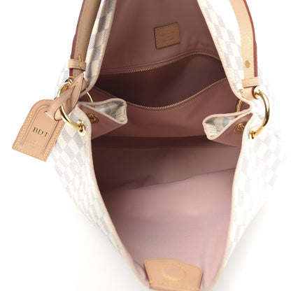 Louis Vuitton Damier Azur Graceful MM Rose Ballerine 5 of 12