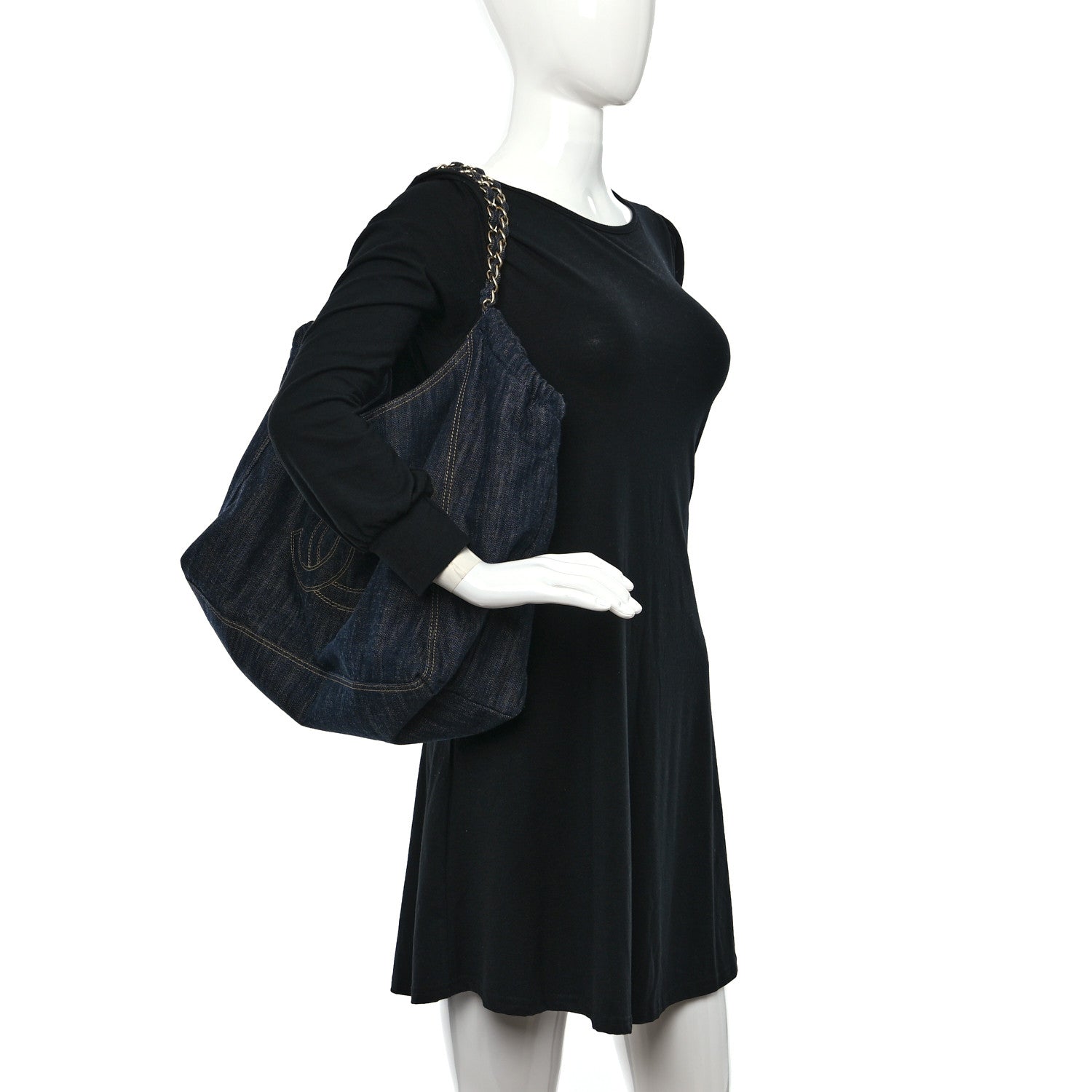 Chanel Denim XL Coco Cabas Tote Blue 2 of 12