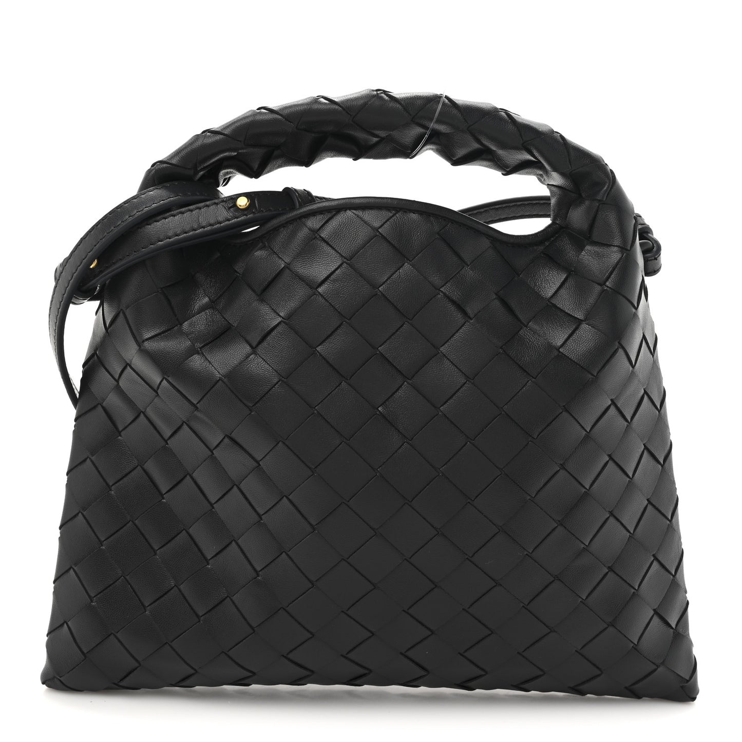Calfskin Intrecciato Mini Hop Black
