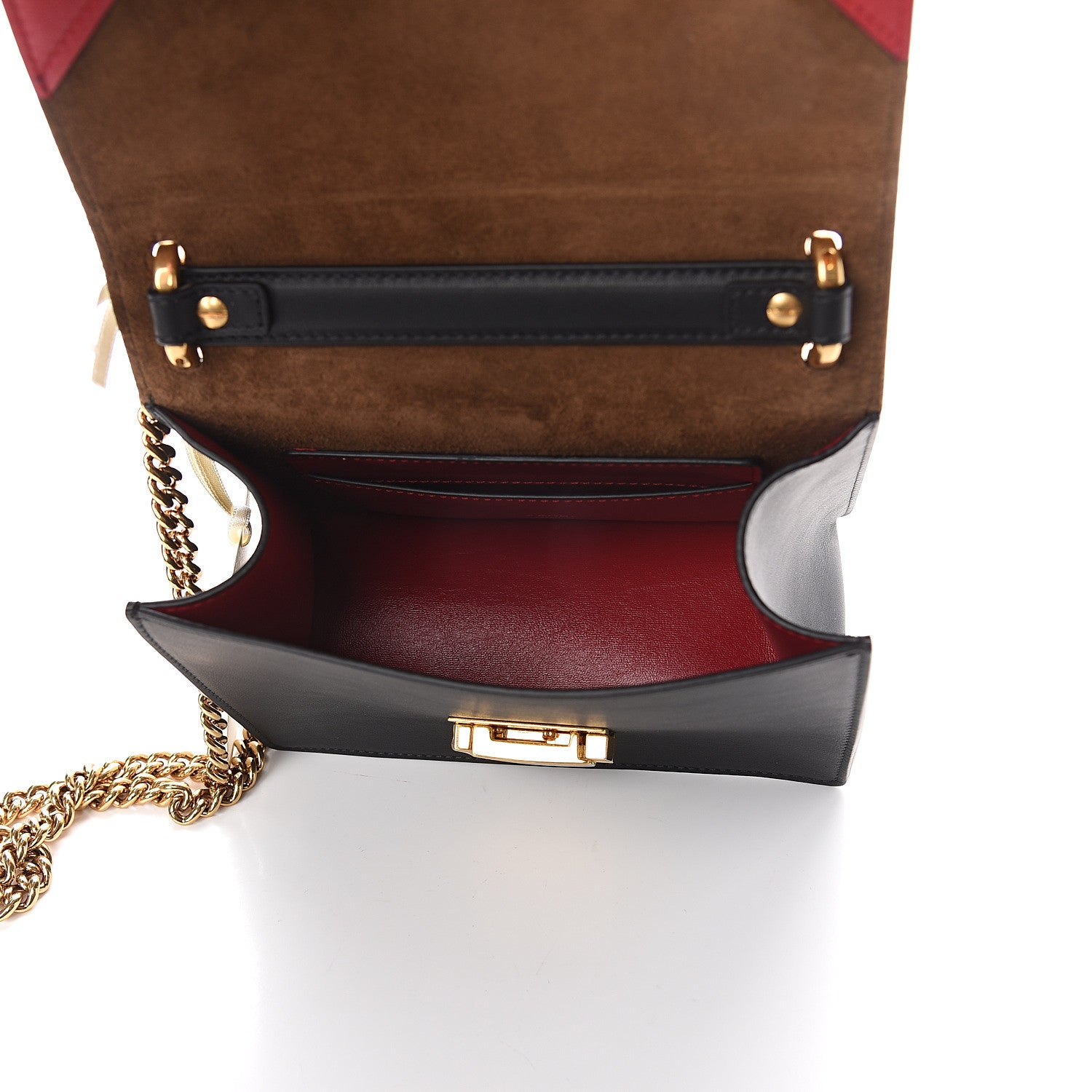 Fendi Vitello Grace Matte Small Kan U Shoulder Bag Black 4 of 7