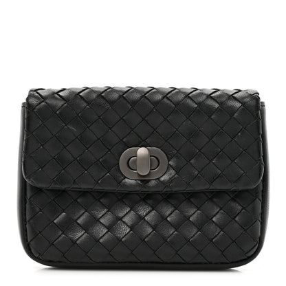 Bottega Veneta Nappa Intrecciato Turnlock Coin Pouch Black 1 of 12