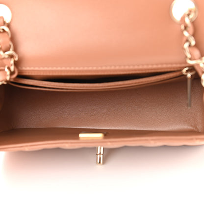 Chanel Lambskin Quilted Mini Rectangular Flap Brown 4 of 10