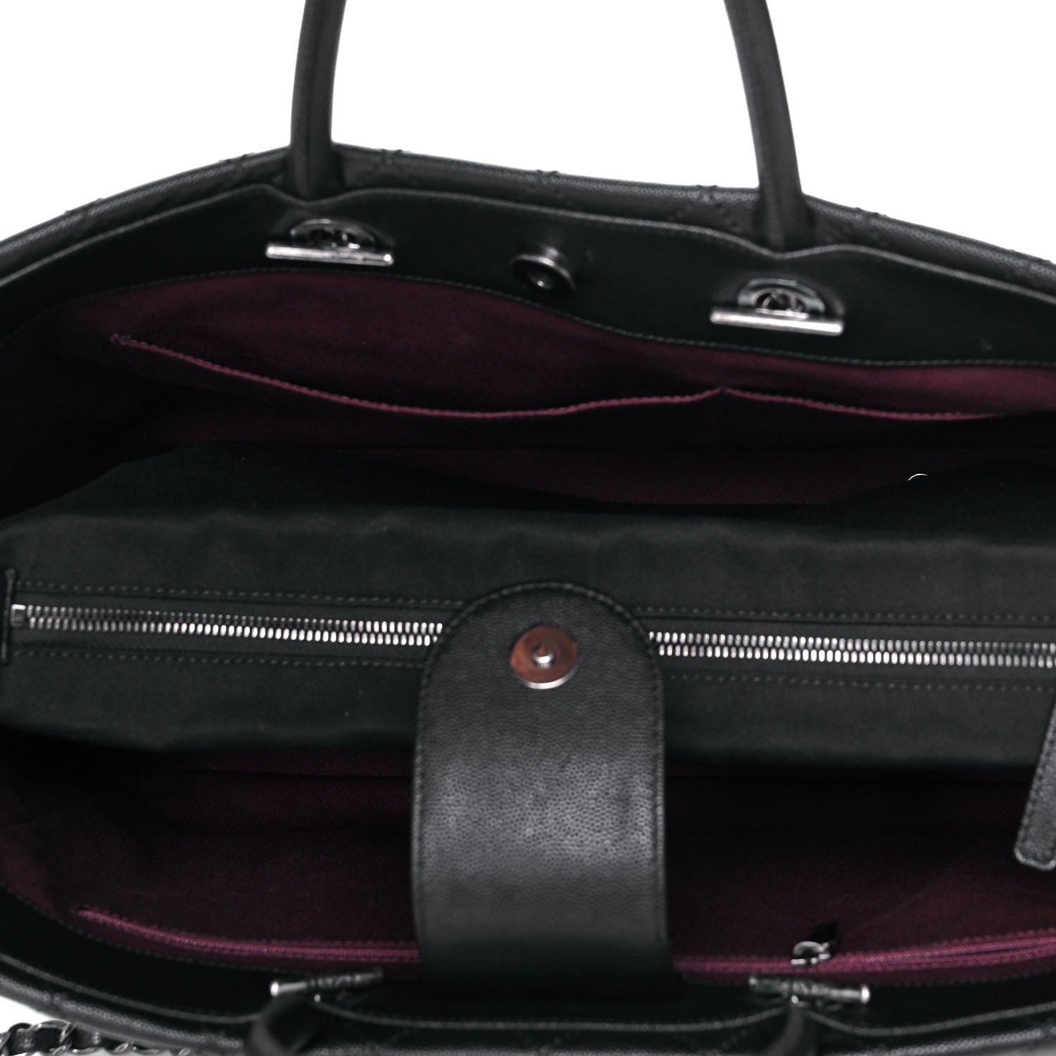 Chanel Caviar Quilted Large Coco Handle Shopping Tote Black 6 of 16