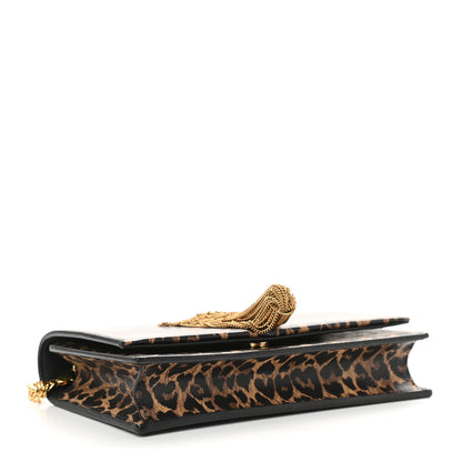 Saint Laurent Calfskin Heart Leopard Print Classic Monogram Kate Tassel Satchel Toffee 4 of 8