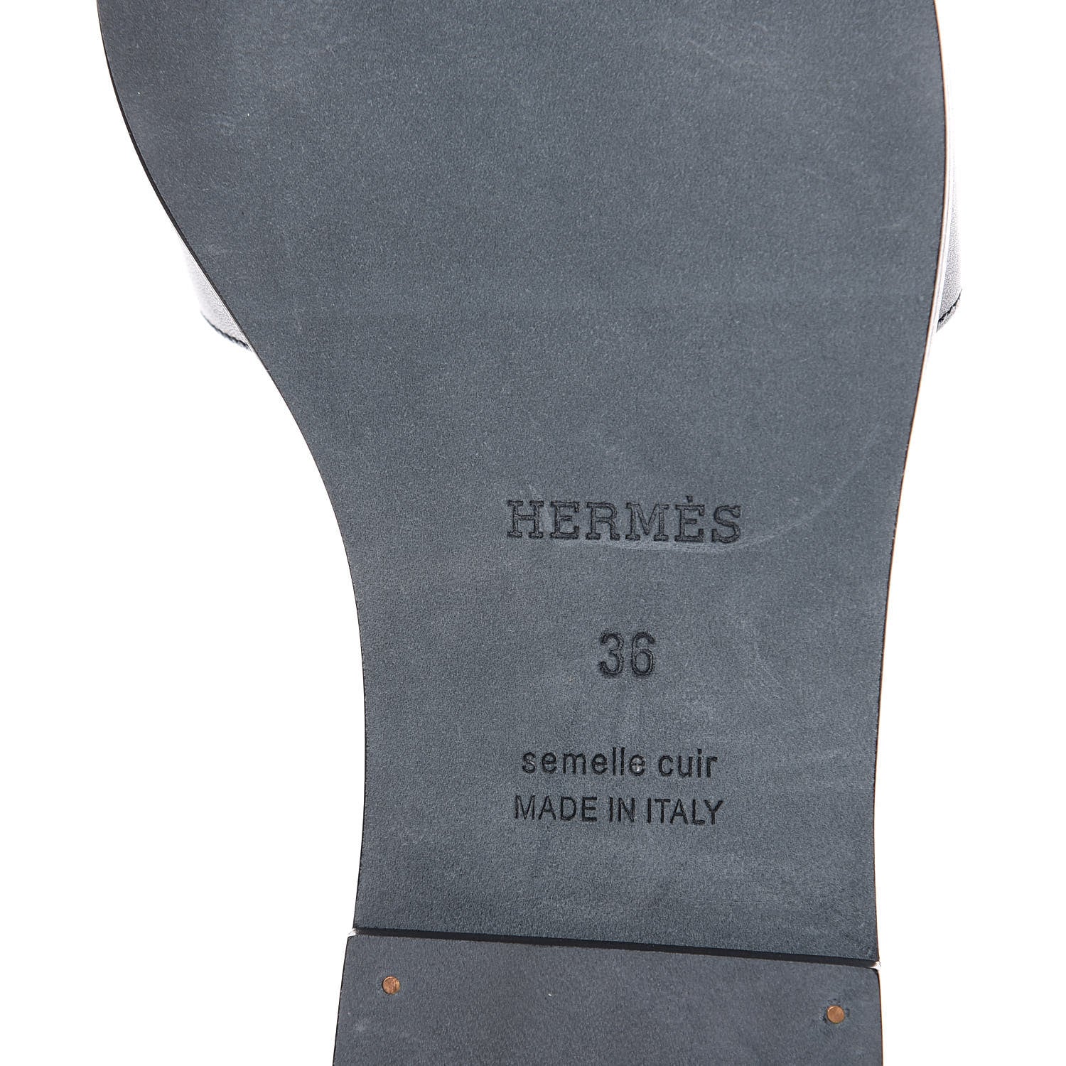 Hermes Calfskin View Sandals 36 Black 7 of 9