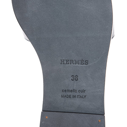Hermes Calfskin View Sandals 36 Black 7 of 9