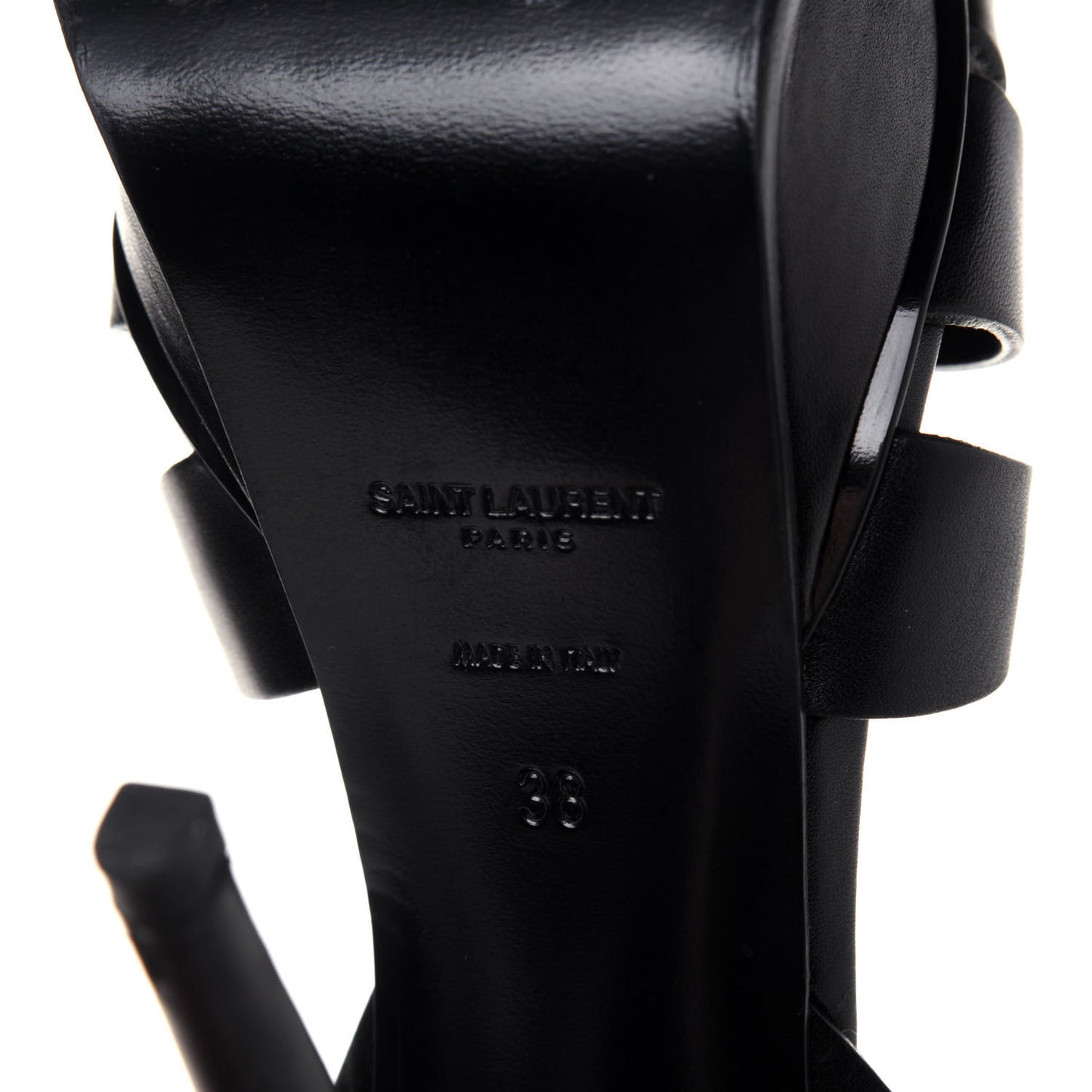 Calfskin Tribute 105 Platform Sandals 38 Black