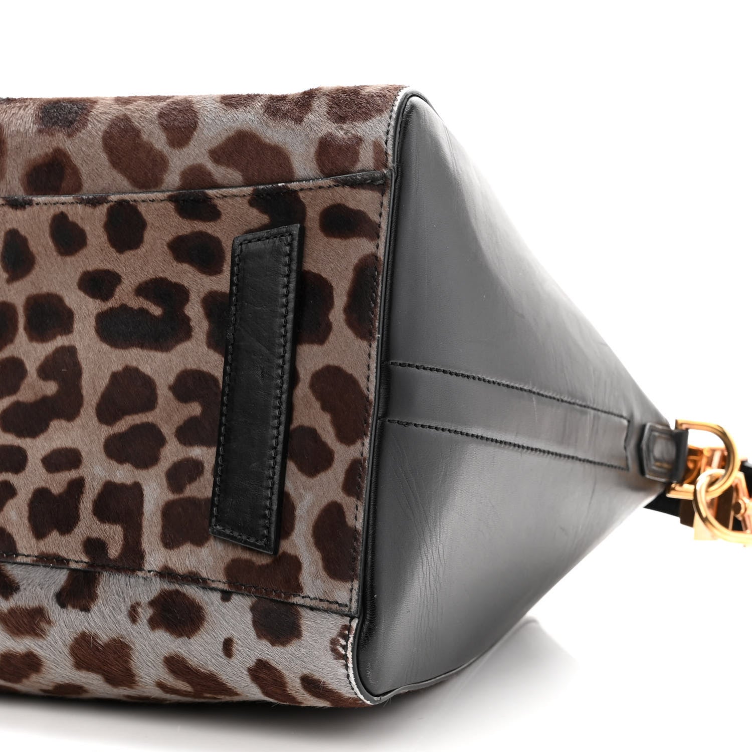 Givenchy Pony Hair Smooth Calfskin Leopard Print Antigona Black 10 of 13