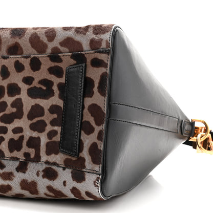 Givenchy Pony Hair Smooth Calfskin Leopard Print Antigona Black 10 of 13
