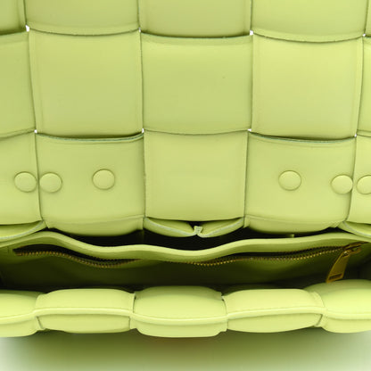 Bottega Veneta Lambskin Maxi Intreccio Padded Chain Cassette Crossbody Bag Seagrass 3 of 4