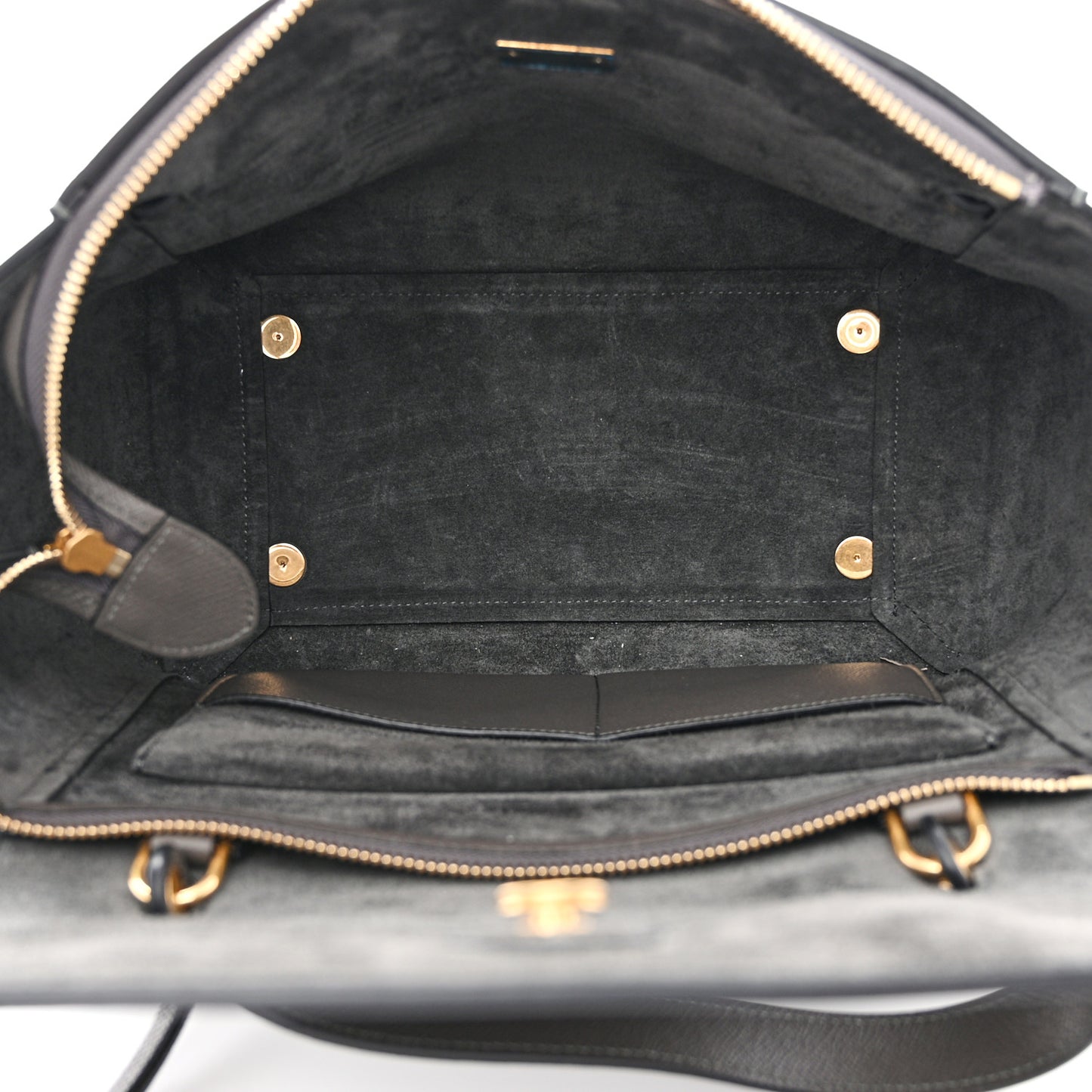 Grained Calfskin Mini Belt Bag Grey