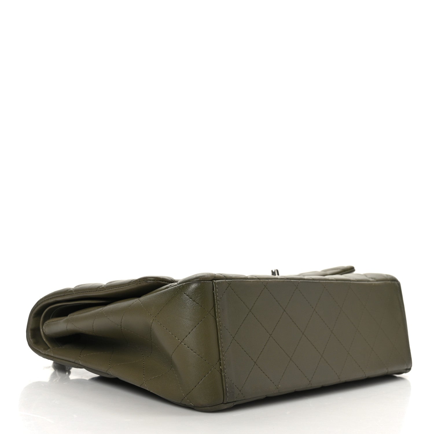 Chanel Lambskin Quilted Maxi Double Flap Green 4 of 10